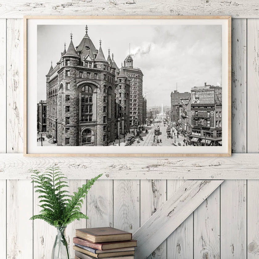 Interior Photo of Buffalo, NY hanging on wall.