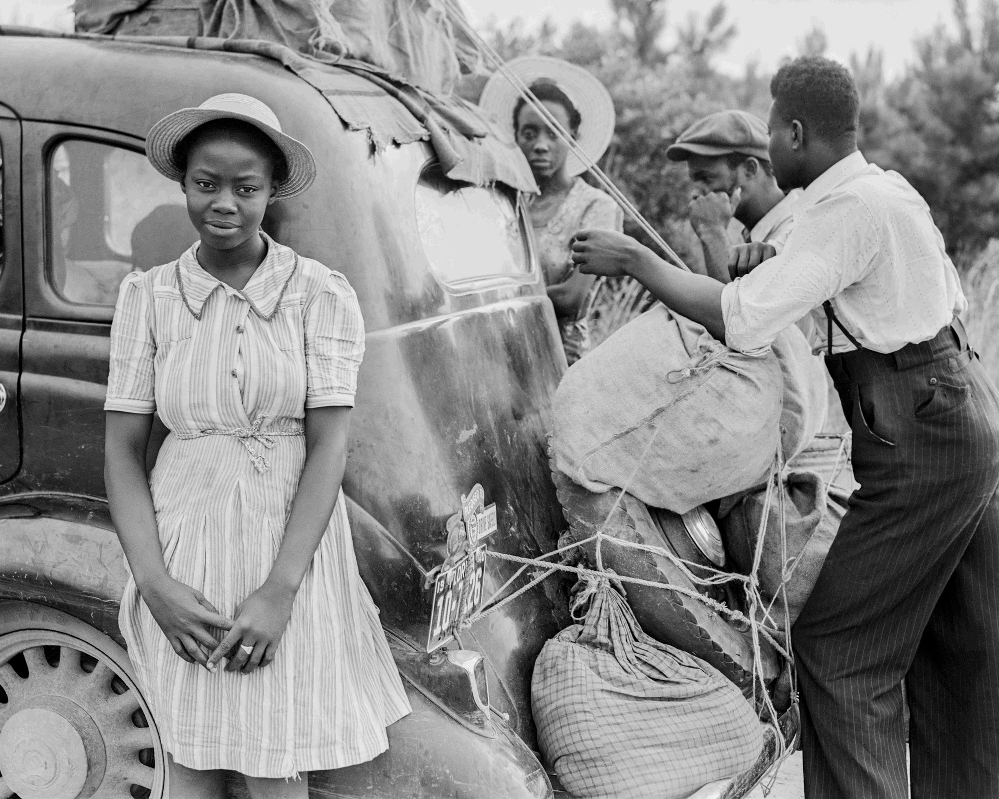 African American Florida Family Going to NJ to Pick Potatoes, Jack Delano, 1940 Historical Pix