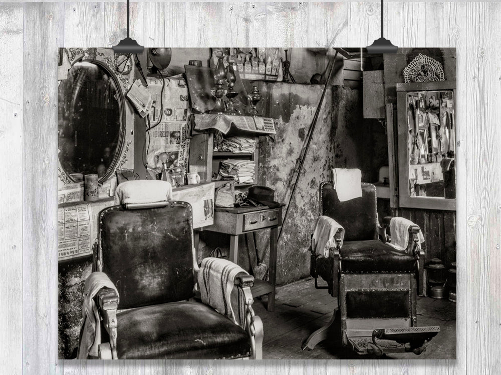 Atlanta Barber Shop, Walker Evans, 1936, B&W Photo Historical Pix