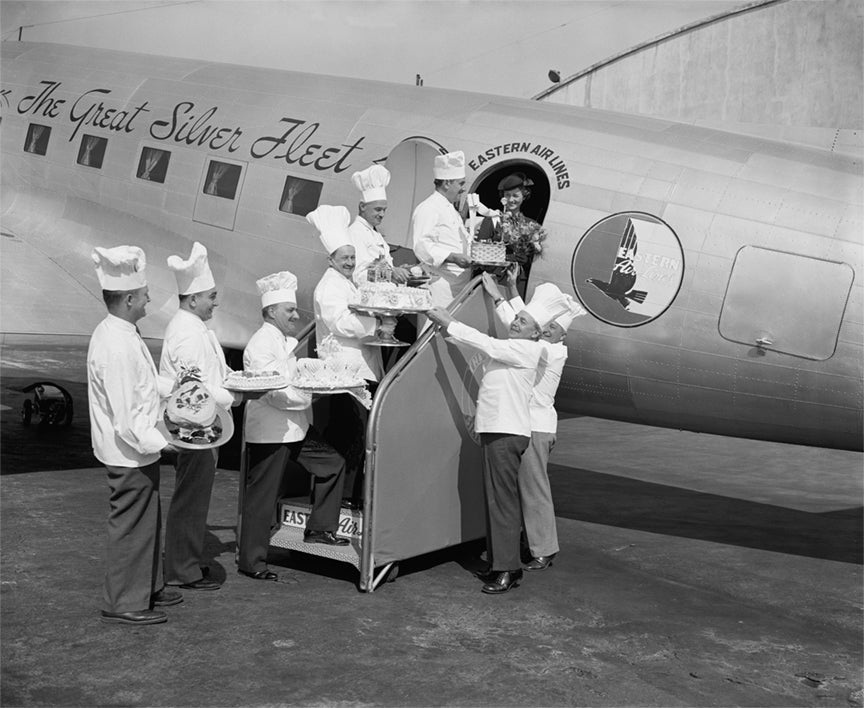 Cakes For Sky Riders, 1938 Photo, Bakers on Eastern Airlines Historical Pix