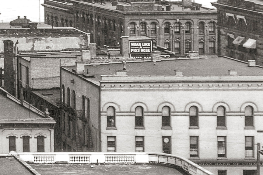 Detroit Skyline, Detroit Michigan and Detroit River, 1929 Historical Pix