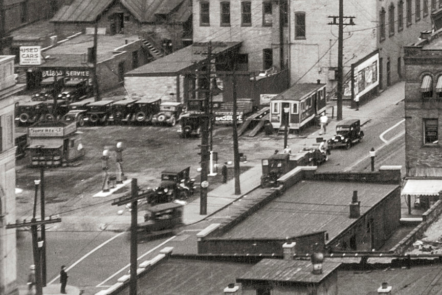 Detroit Skyline, Detroit Michigan and Detroit River, 1929 Historical Pix