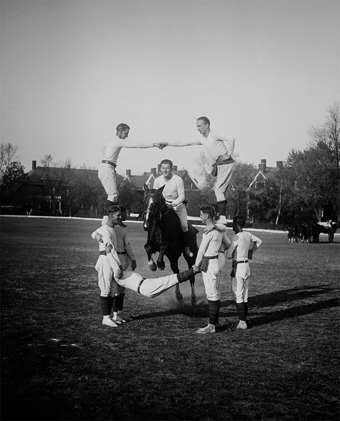 Horse Jumping Over Students, 1940s Historical Pix