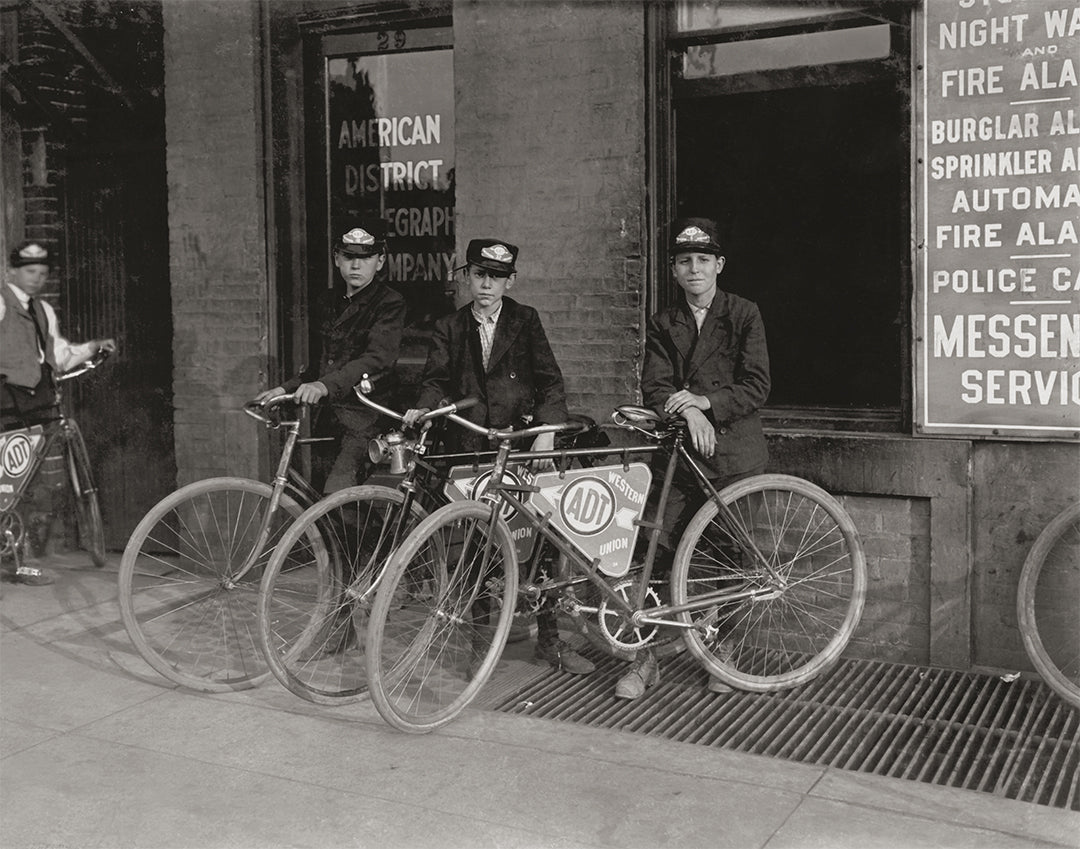 Indianapolis Indiana Messenger Service on Bicycle Service, 1908 Historical Pix