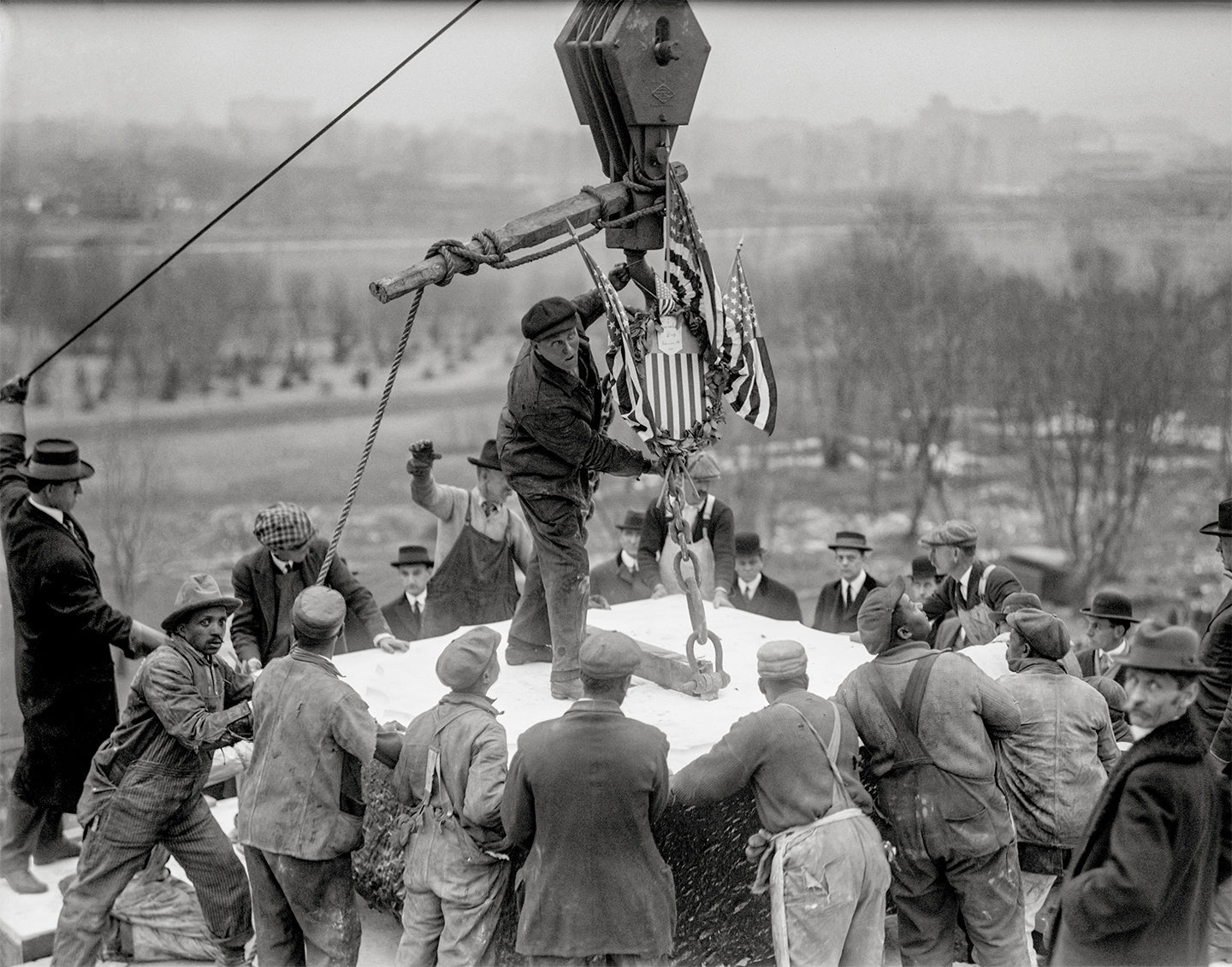 Laying Cornerstone for Lincoln Memorial, Washington DC, 1915 Historical Pix