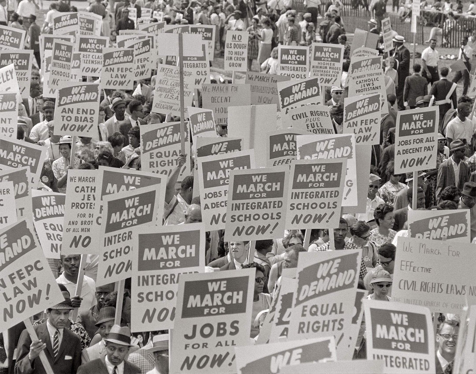 March On Washington Protest Signs, 1963 Historical Pix