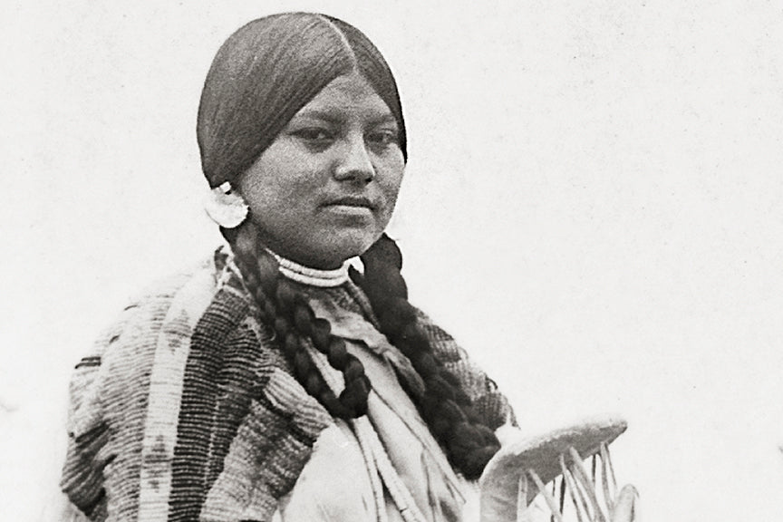 Native American Indian, Cayuse Woman on Horseback, Early 1900s, Oregon Historical Pix