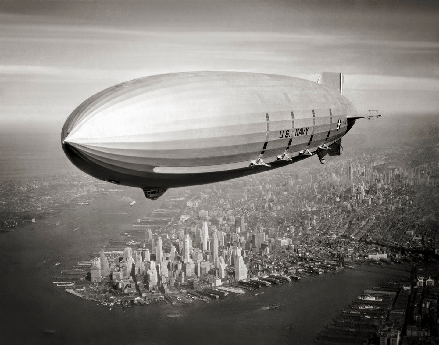 Navy Airship over Manhattan, 1931 Historical Pix