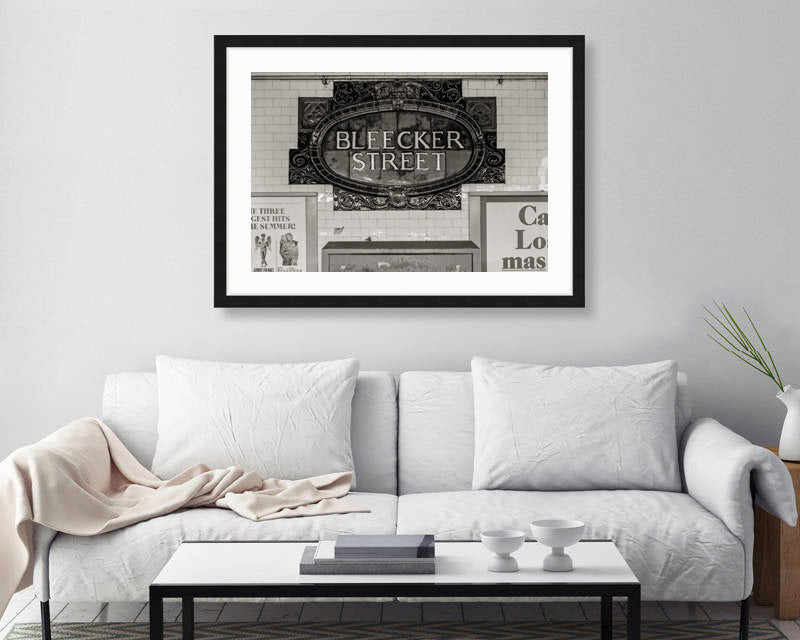 New York City Bleecker Street Subway Sign Historical Pix