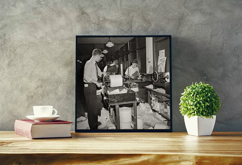 New York Times Newspaper Wire Room, Copy Boys, 1942 Historical Pix