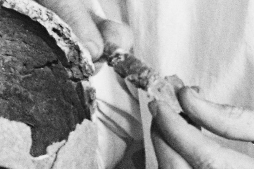 Scientist Examining Skulls, 1940s Historical Pix