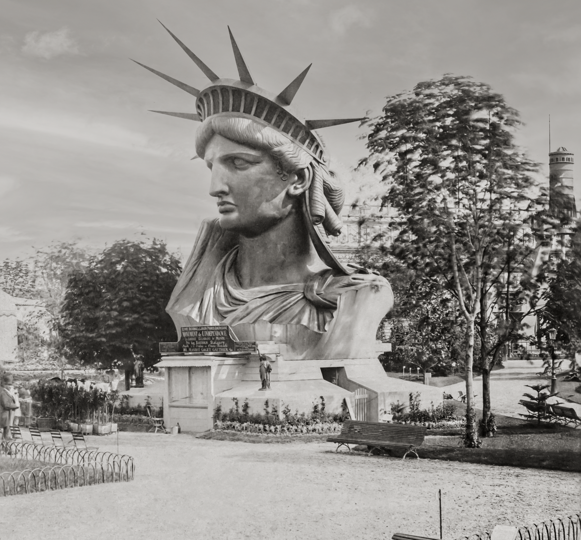 Statue of Liberty On Display at Champ-de-Mars, Exposition Universelle, Paris, 1878