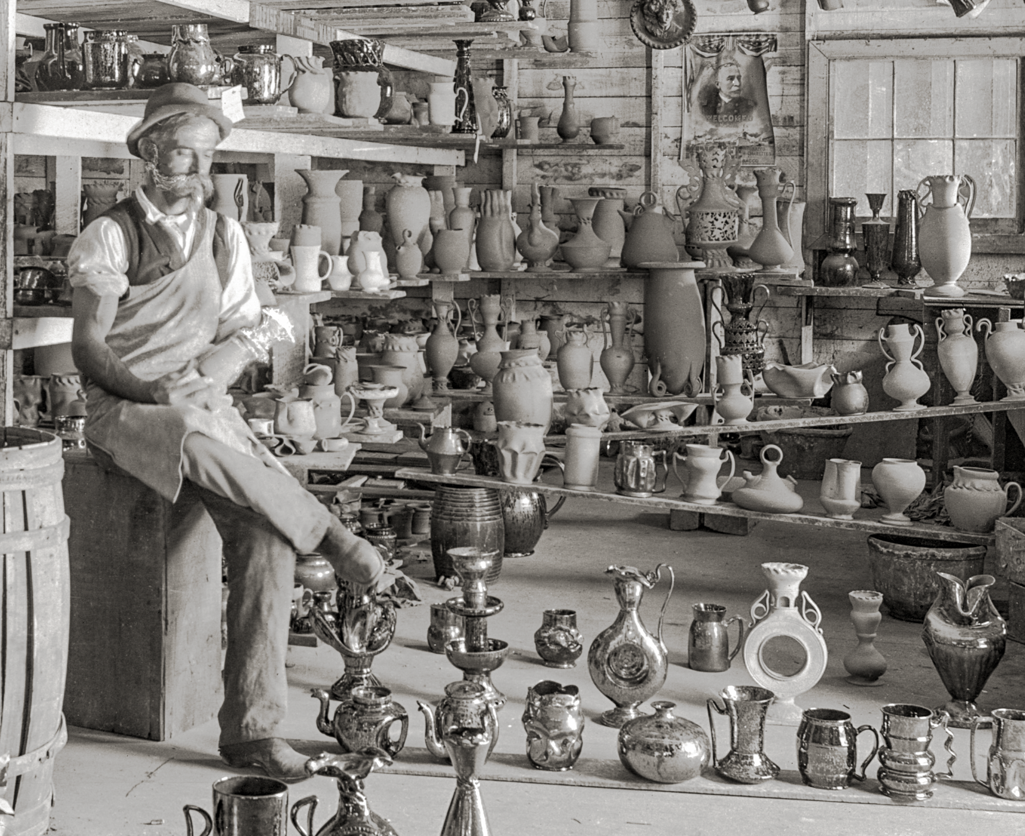 George Ohr, Ceramic Artist, Studio, Biloxi, MS 1901
