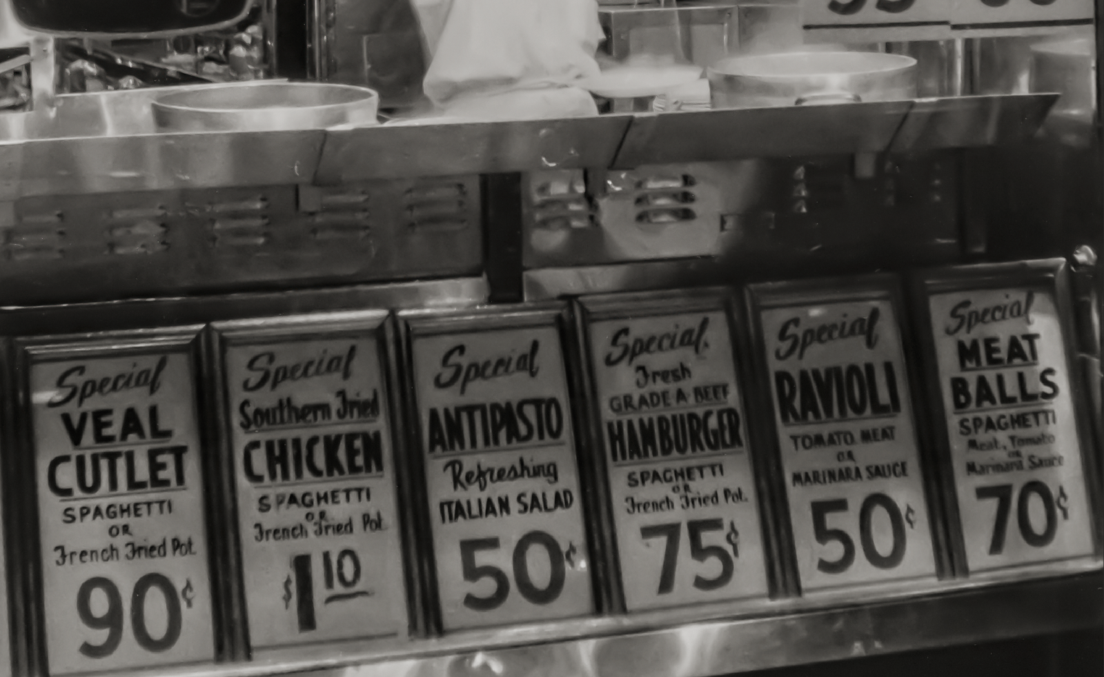 NYC, Italian Restaurant, Man With Spaghetti, 1957