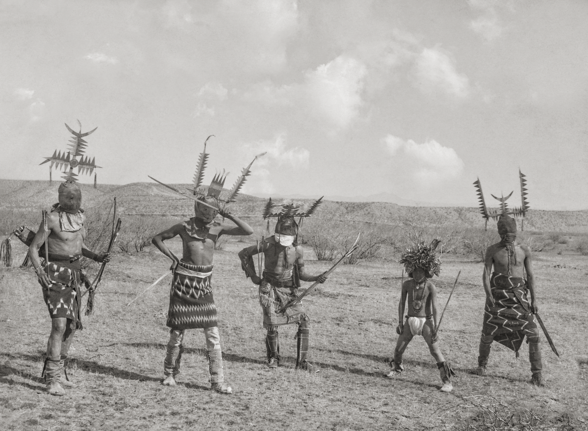 Apache Devil Dancers, aka Crown Dancers, Chiricahua, 1899