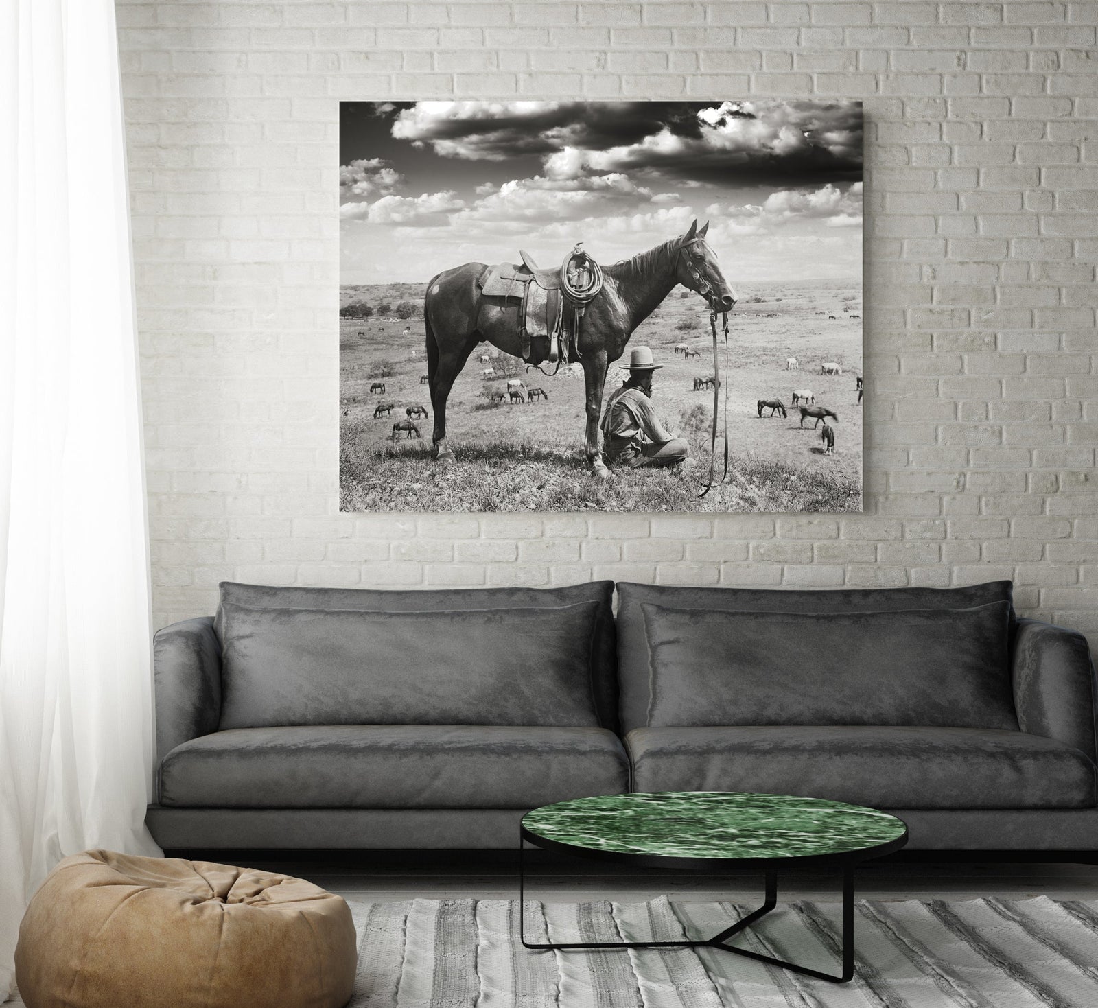 Texan Cowboy and His Horse, 1910 Historical Pix