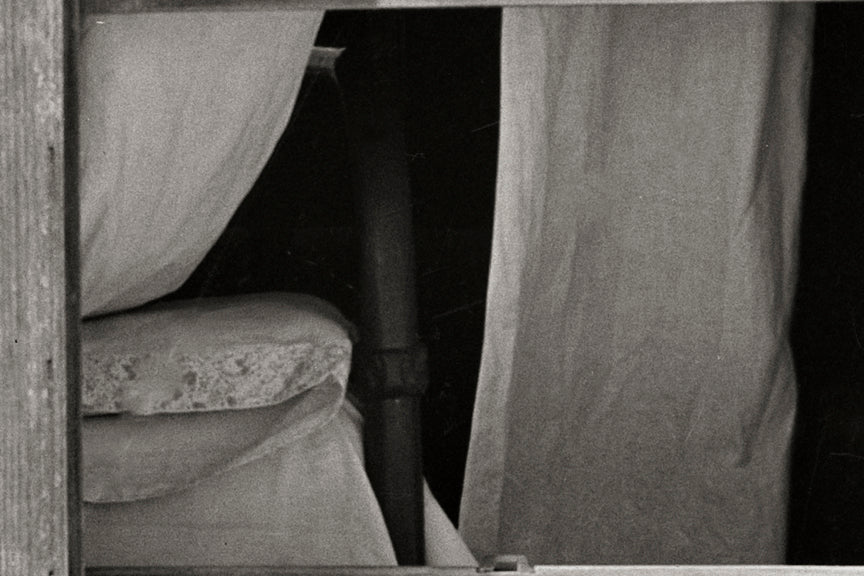 Texas Farmhouse, Linens in the Window & Potted Plants, 1939 Historical Pix