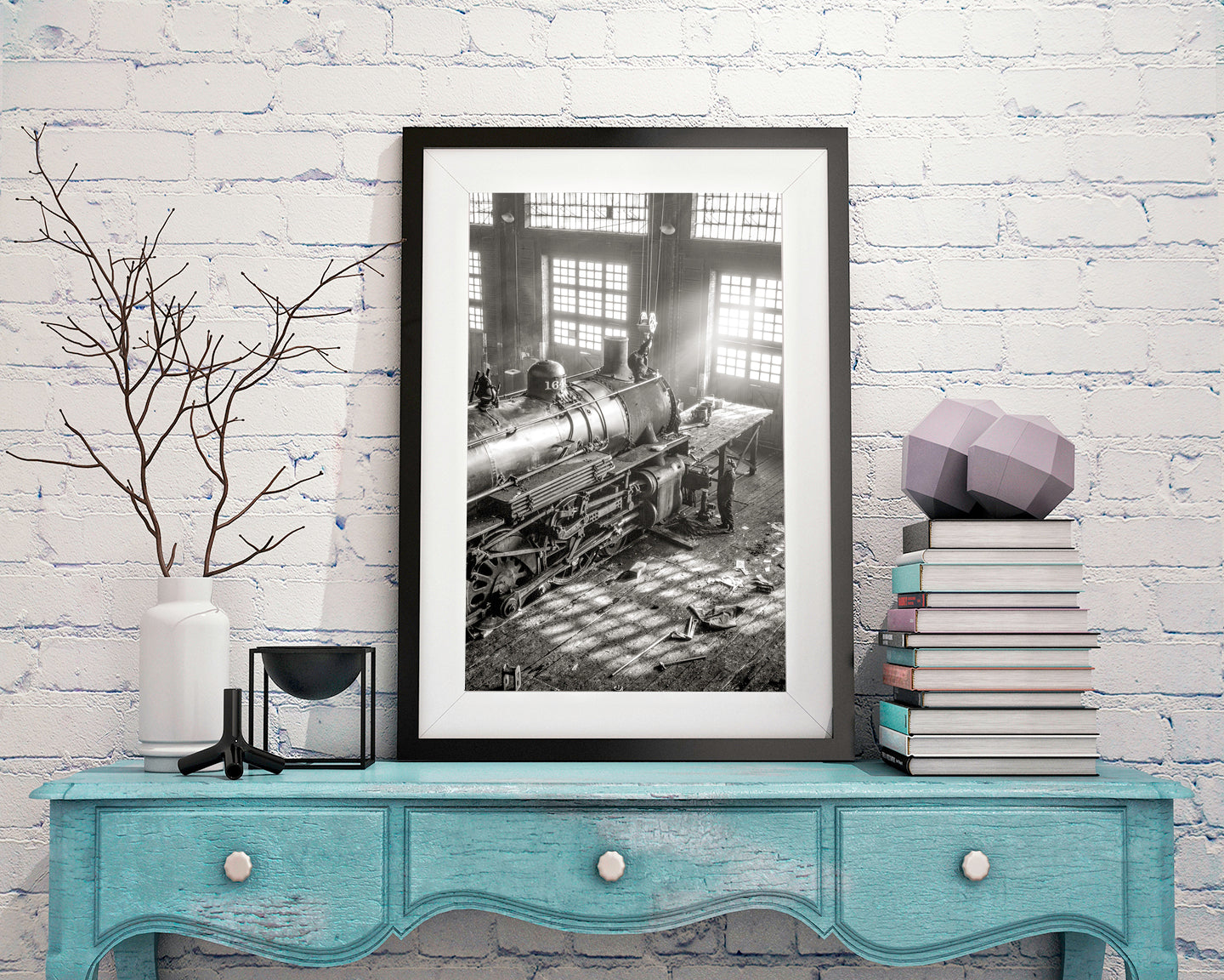 Train, at Chicago's 40th Street Railroad Shops, Chicago, Ill. 1942 Historical Pix