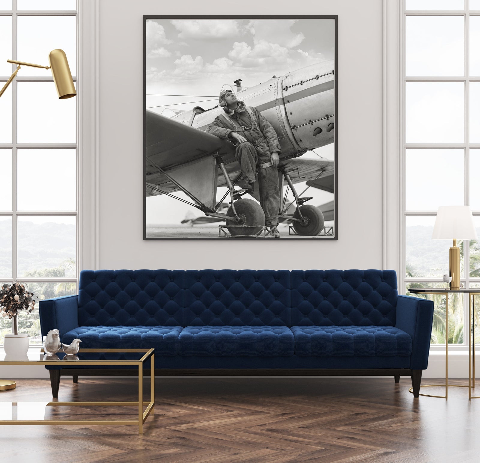 WWII Fighter Plane and Pilot, 1942 Fort Worth, Texas Historical Pix