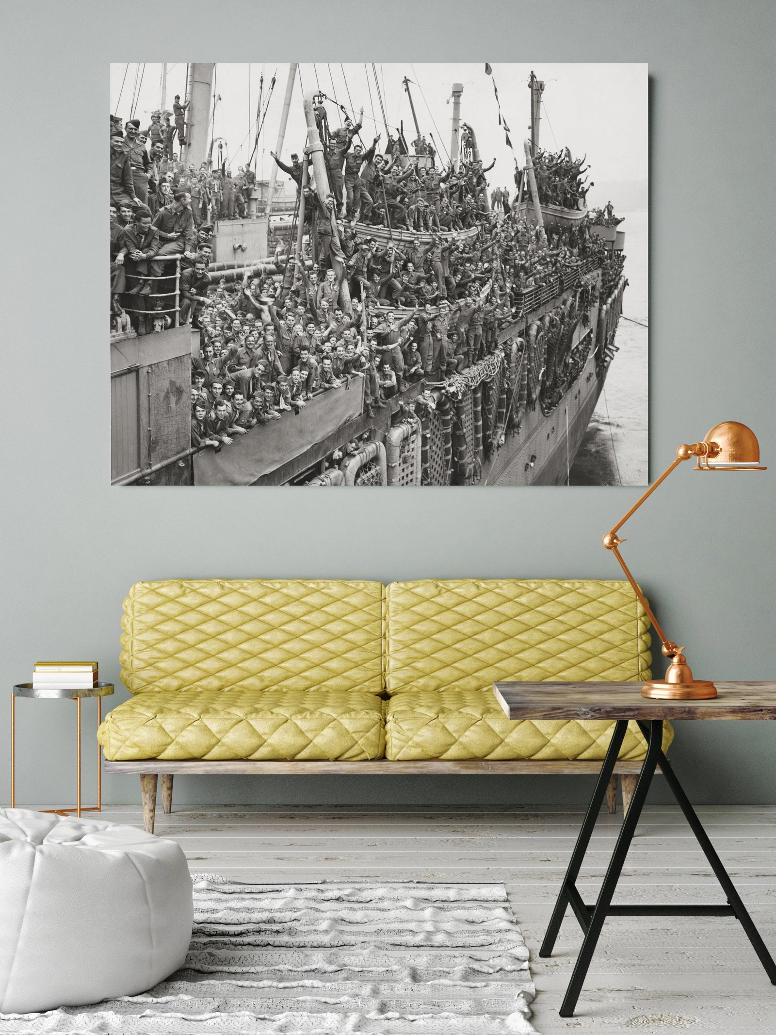 WWII, Sailors Return Home, 1945 on the SS John Ericsson Historical Pix