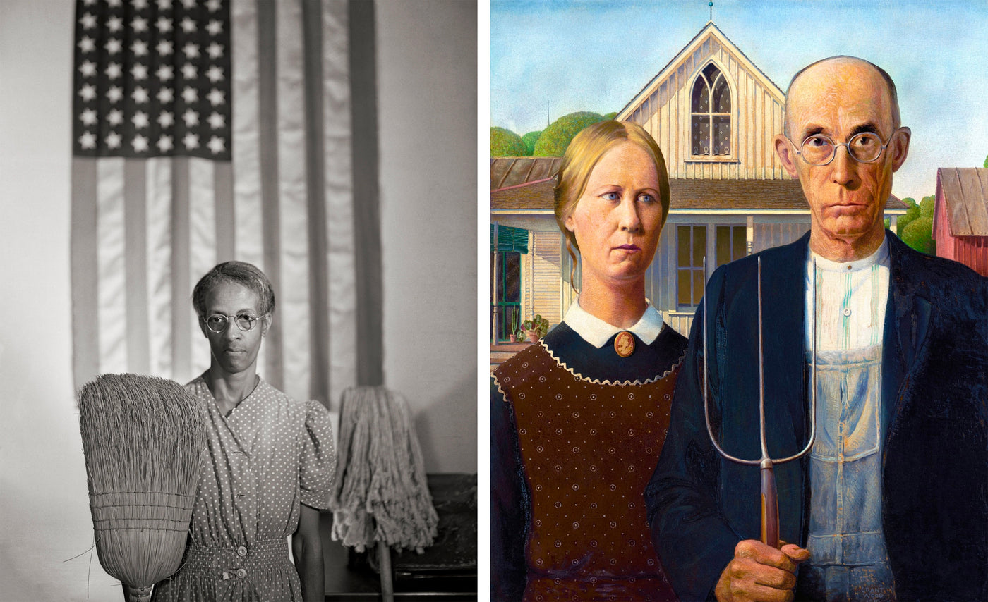 Dual Perspectives 'American Gothic' Grant Wood's Painting and Gordo