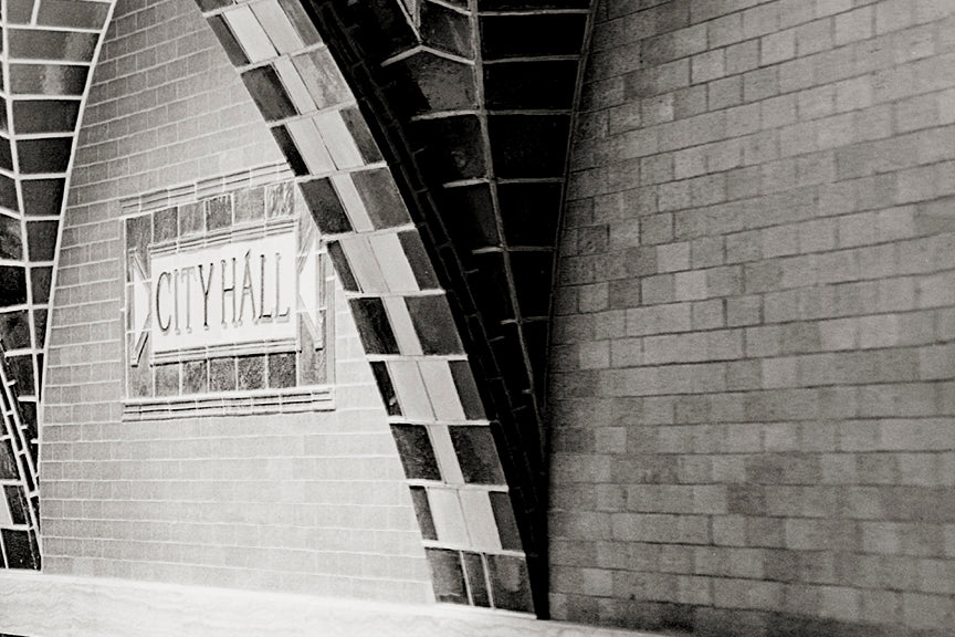 Abandoned New York City Hall Subway Station Sign Photo Historical Pix