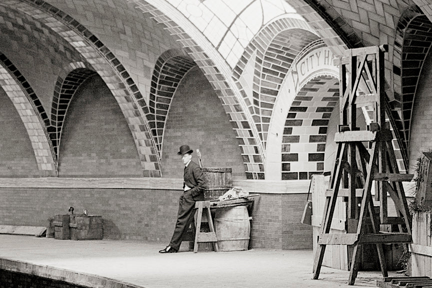 Abandoned New York City Hall Subway Station Sign Photo Historical Pix