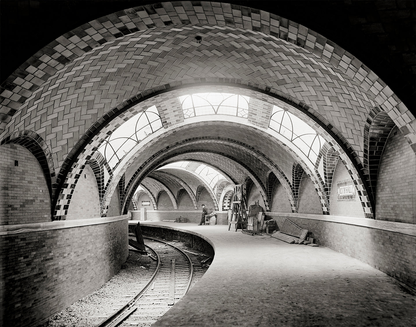 Abandoned New York City Hall Subway Station Sign Photo Historical Pix