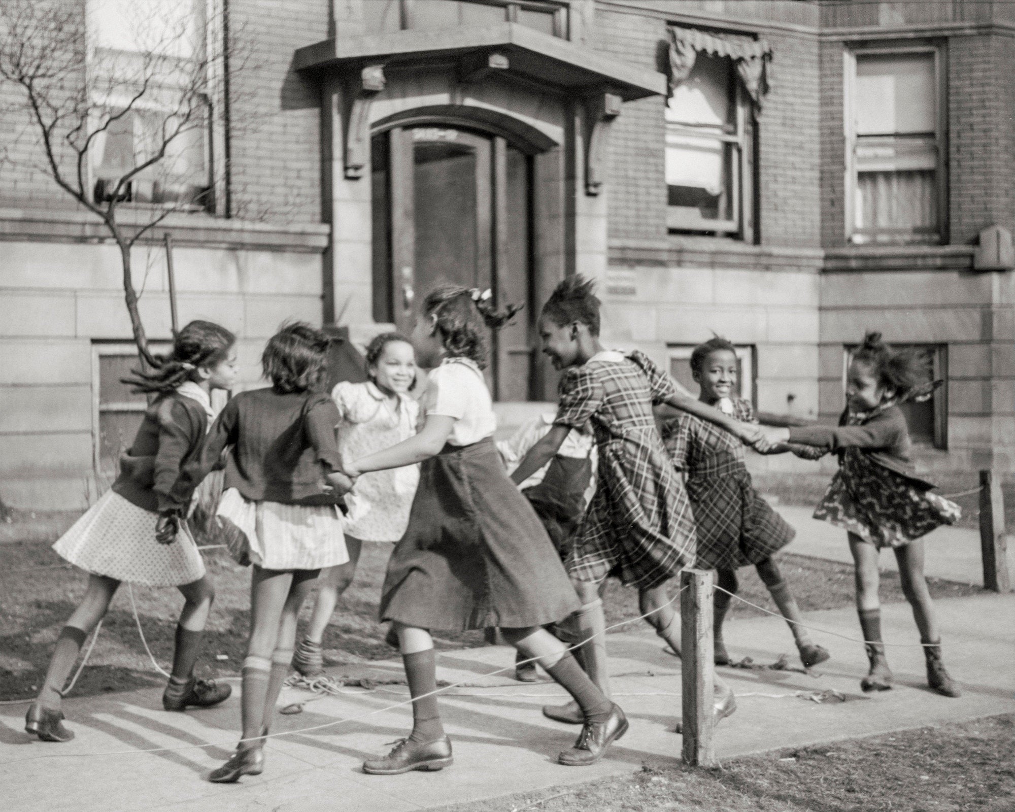 African American Girls Playing, Chicago, Illinois, 1941, Edwin Rosskam Historical Pix