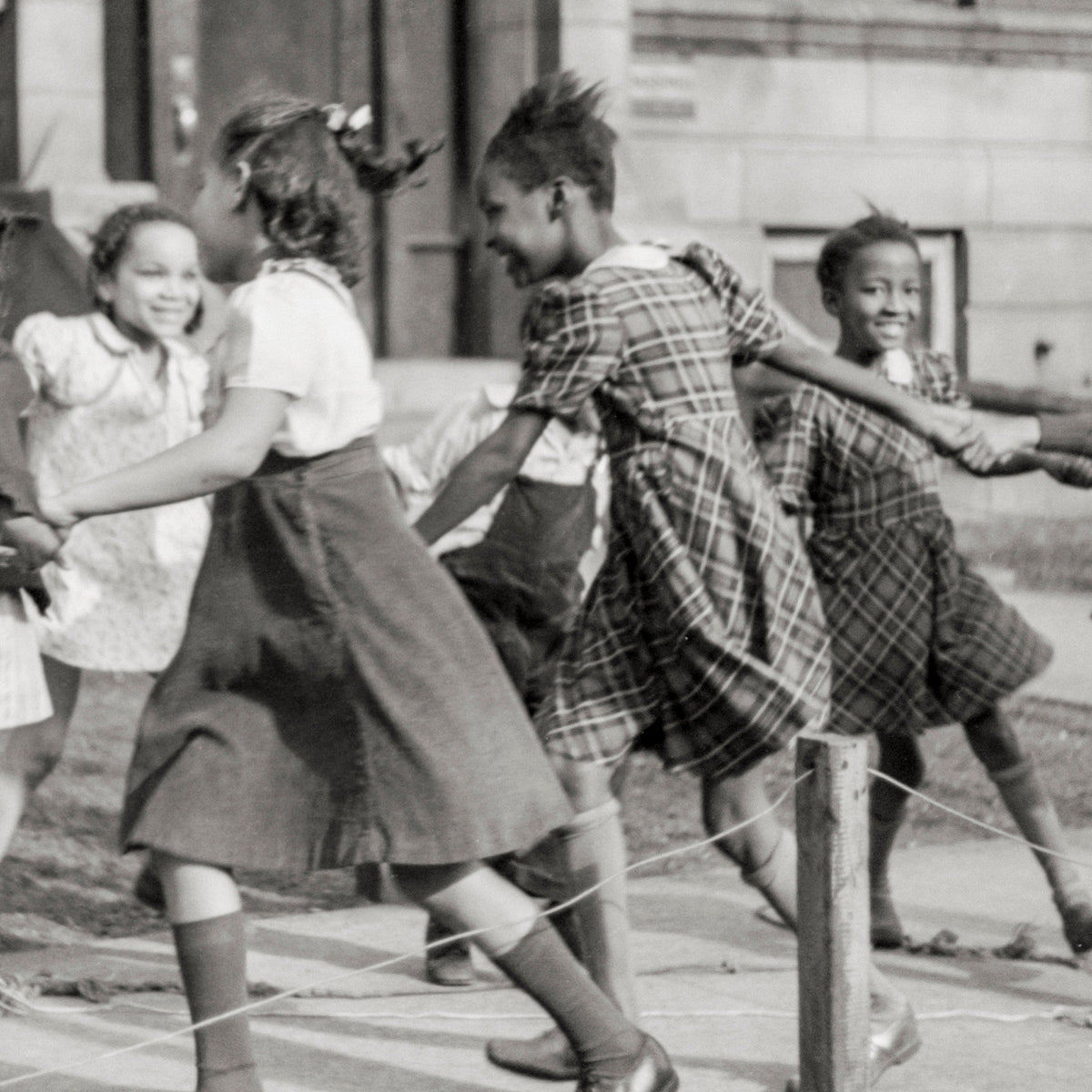 Closeup African American Girls Playing, Chicago, Illinois, 1941, Edwin Rosskam Historical Pix