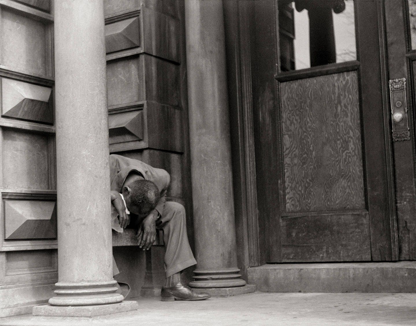 African American Man Hangs His Head, 1941 by John Vachon Historical Pix