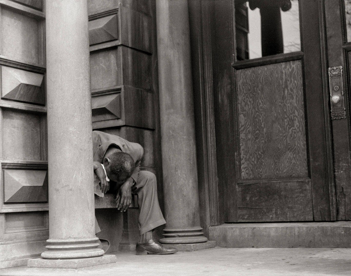 African American Man Hangs His Head, 1941 by John Vachon Historical Pix
