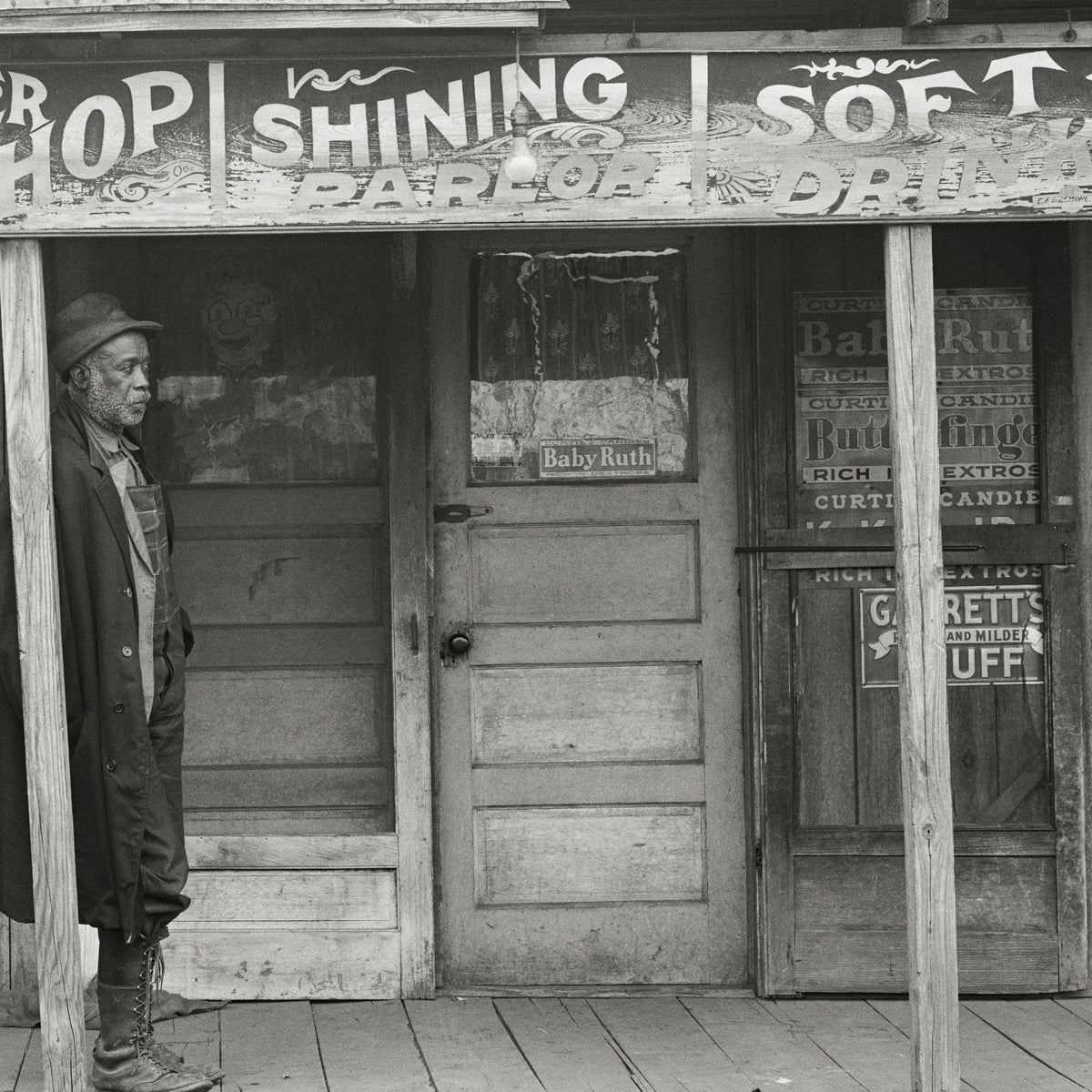 African American Men Standing on Store Porch, Colp, Illinois, Arthur Rothstein, 1939 Historical Pix