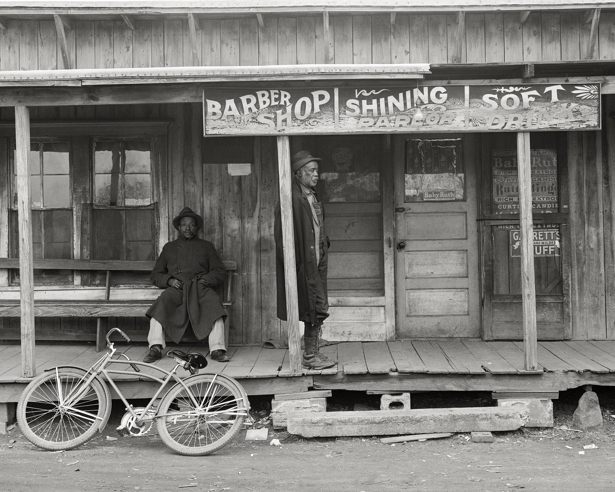 African American Men Standing on Store Porch, Colp, Illinois, Arthur Rothstein, 1939 Historical Pix