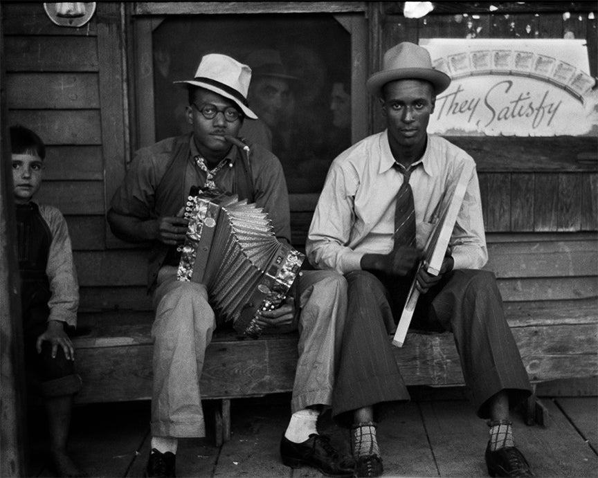 African American Musicians Sitting On Porch, Louisiana, 1938 Historical Pix
