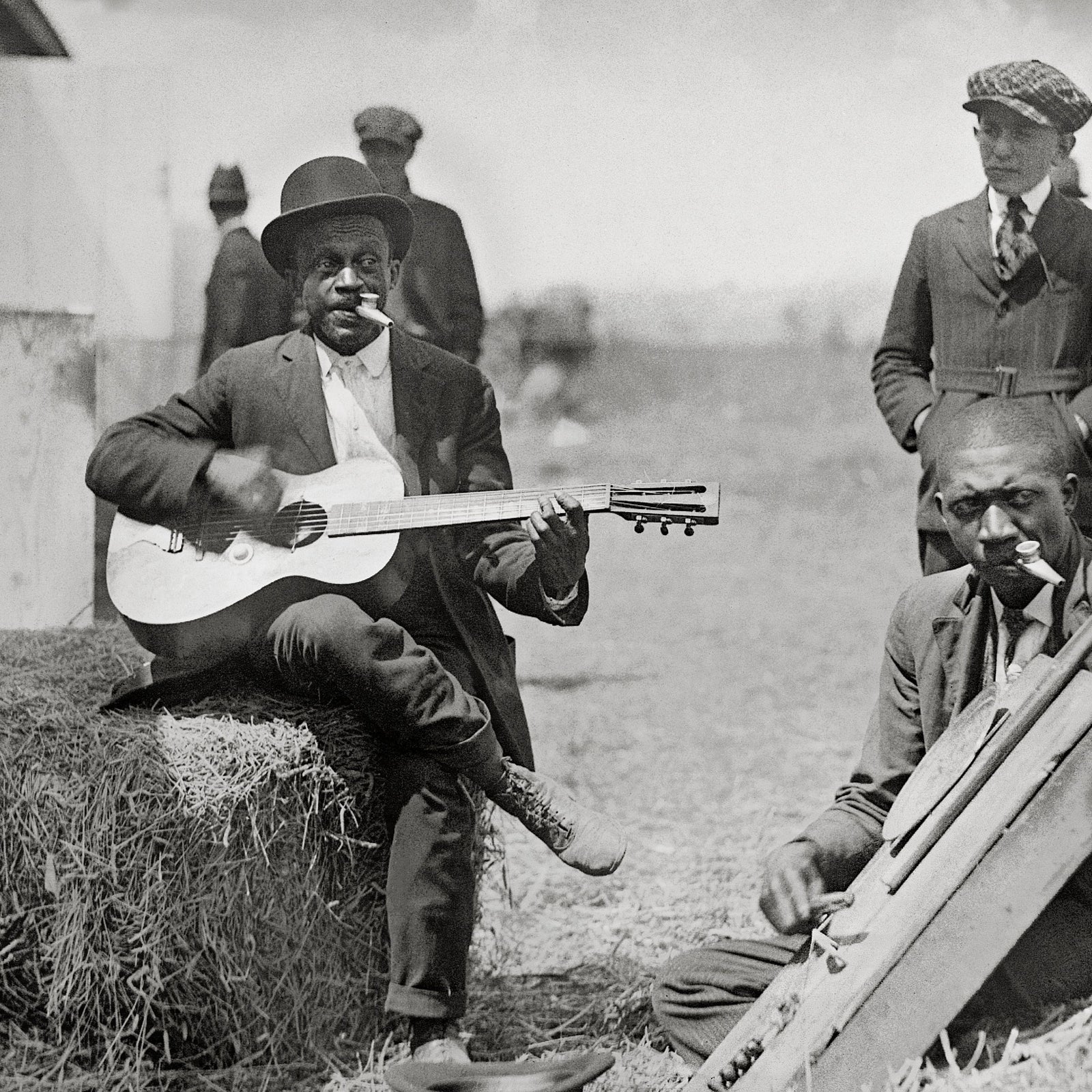 African American Musicians With Kazoos and Guitars Historical Pix
