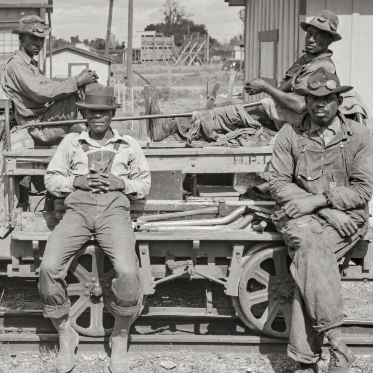 African American Railroad Workers, Port Barre, Louisiana Photo, 1938, Russell Lee Historical Pix