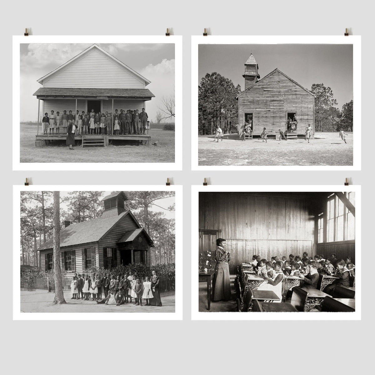 African American Vintage School Photo Wall Collection Historical Pix