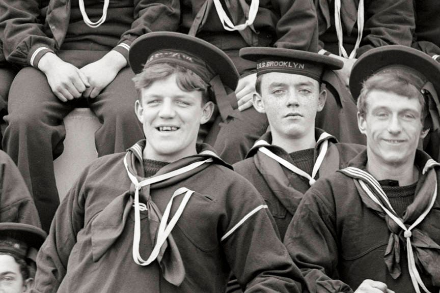 Armed Services, Navy, USS Brooklyn Apprentices, 1900 Historical Pix
