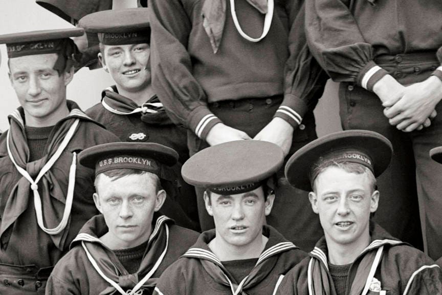 Armed Services, Navy, USS Brooklyn Apprentices, 1900 Historical Pix