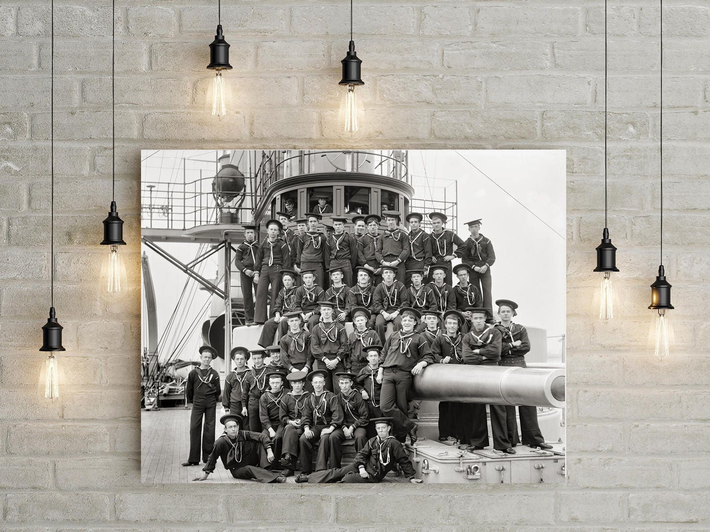 Armed Services, Navy, USS Brooklyn Apprentices, 1900 Historical Pix