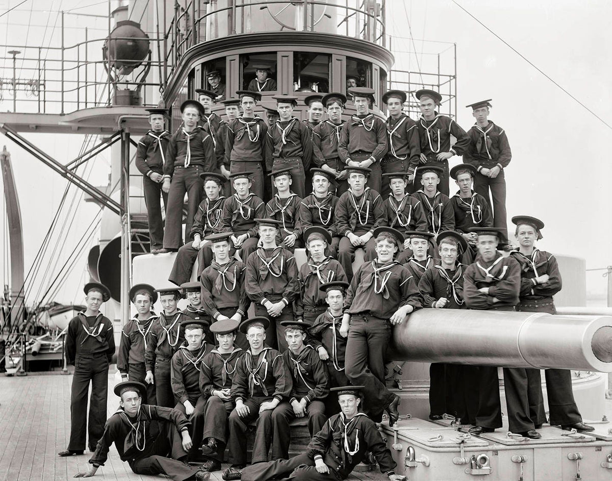 Armed Services, Navy, USS Brooklyn Apprentices, 1900 Historical Pix