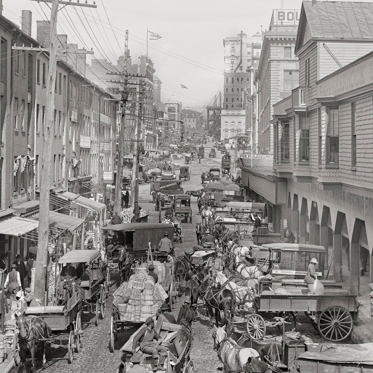 Baltimore, Maryland, Light Street looking North Historical Pix