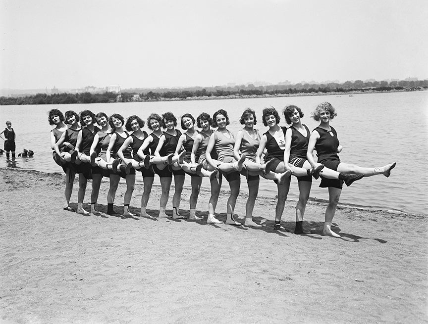 Bathing Beauties On Beach, 1923 Historical Pix