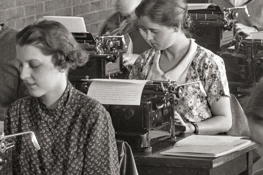 Bethesda Maryland, Chevy Chase High School Typing Class, 1935 Historical Pix