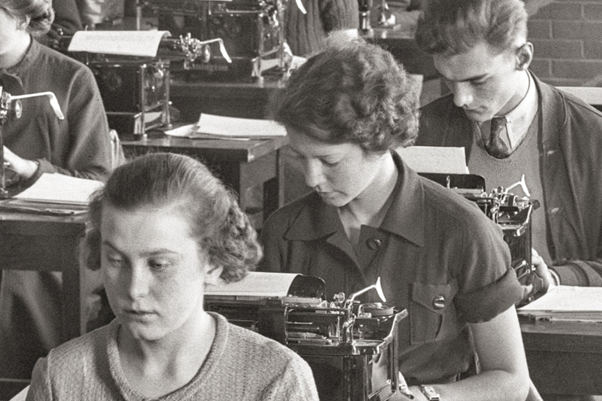 Bethesda Maryland, Chevy Chase High School Typing Class, 1935 Historical Pix