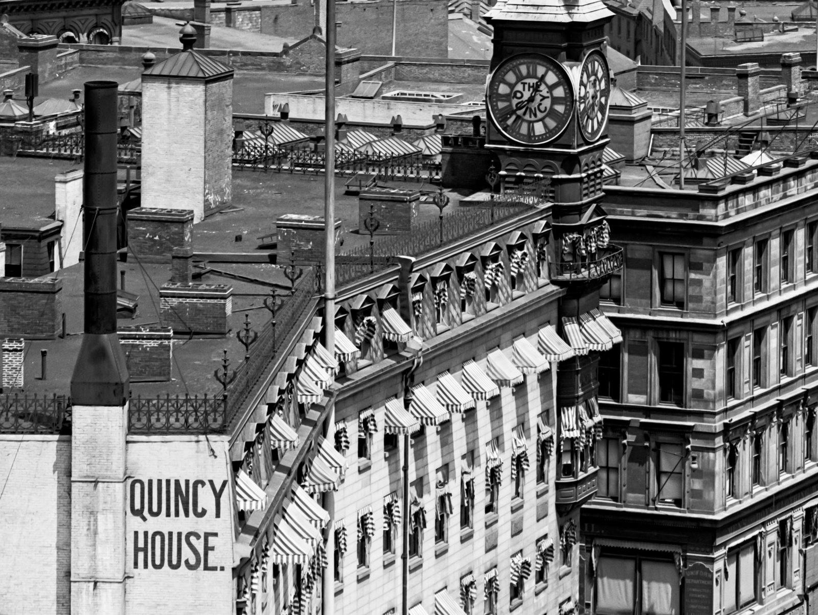 Boston Rooftop Photo from Barrister's Hall, Boston University to Faneuil Hall, 1906 Historical Pix