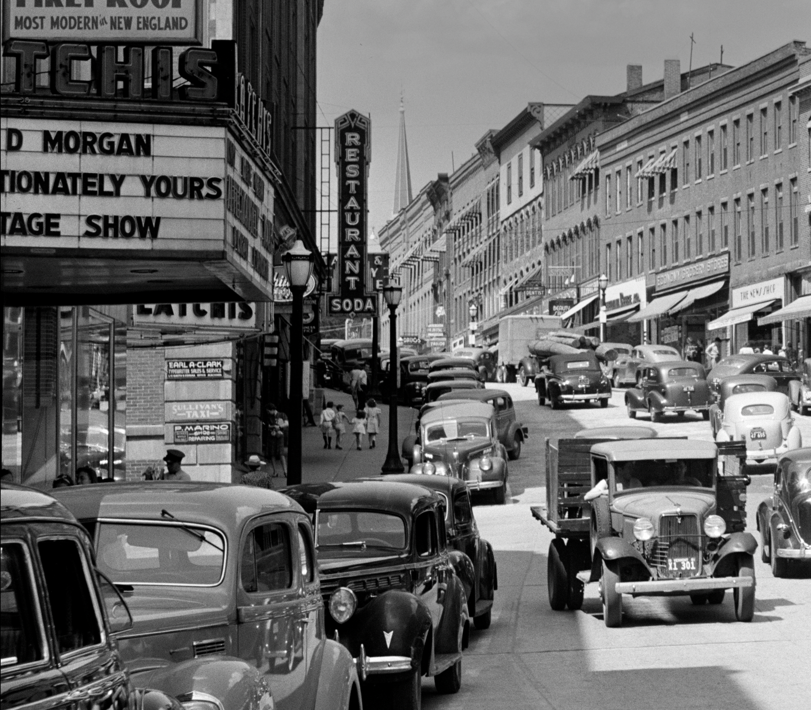 Brattleboro Vermont, Main Street, 1941 Historical Pix