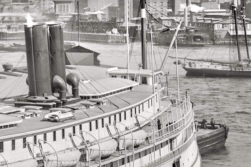 Brooklyn Bridge, Marine Harbor, 1905 Historical Pix