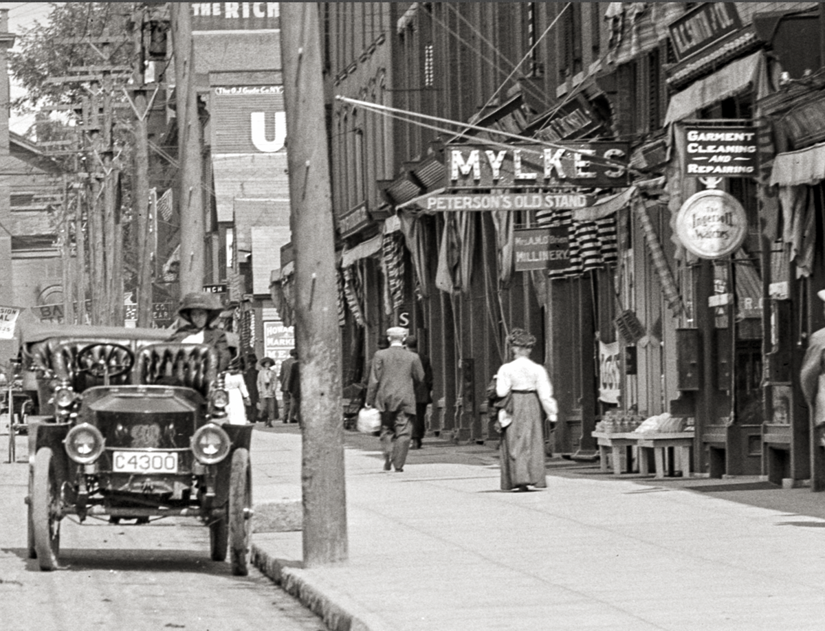 Burlington Vermont, Church Street, North From Bank Street, Circa 1910 Historical Pix